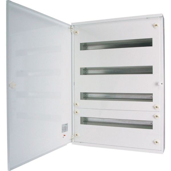 Complete surface-mounted flat distribution board, white, 24 SU per row, 2 rows, type A image 4