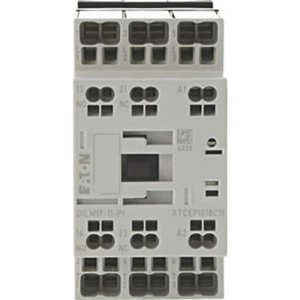 Contactor, 3 pole, 380 V 400 V 8.3 kW, 1 N/O, 1 NC, RDC 24: 24 - 27 V DC, DC operation, Push in terminals image 10