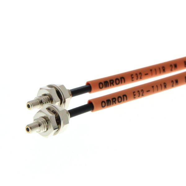 Fiber optic sensor head, through-beam, M4 cylindrical axial, R1 flexib E32 1568E image 3