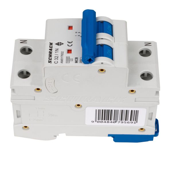 Miniature Circuit Breaker (MCB) AMPARO 10kA, C 32A, 1+N image 3