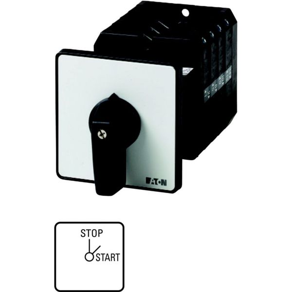 ON-OFF switches, T5, 100 A, rear mounting, 2 contact unit(s), Contacts: 4, 45 °, maintained, Without 0 (Off) position, STOP-START, Design number 15414 image 3