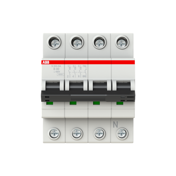 S203-B80NA Miniature Circuit Breaker - 3+NP - B - 80 A image 5