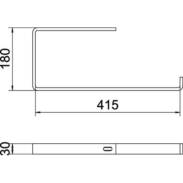 AHB 400 FT Suspension bracket flat steel B400mm image 2