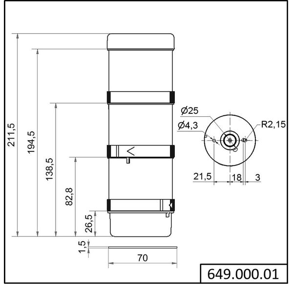 KS72 Classic BWM 24VAC/DC GN/YE/RD image 3