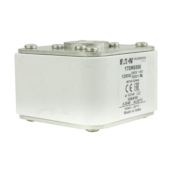 Fuse-link, high speed, 1250 A, AC 690 V, size 3, 76 x 92 x 53 mm, aR, IEC, UL, type K indicator image 16