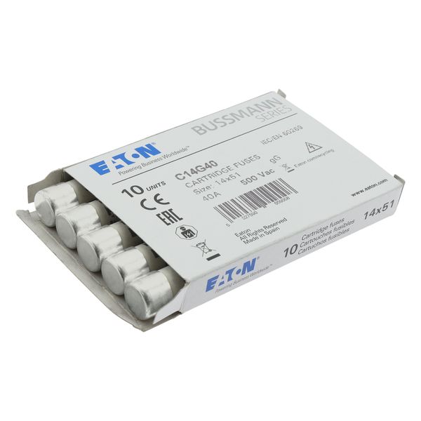 Fuse-link, LV, 40 A, AC 500 V, 14 x 51 mm, gL/gG, IEC image 15