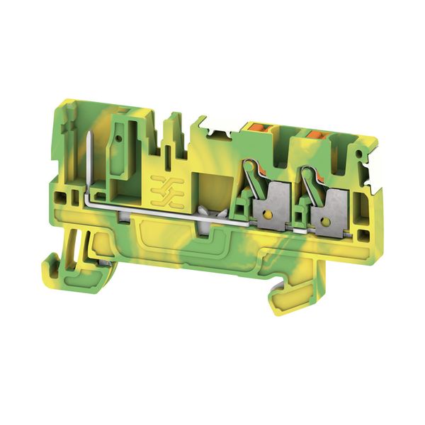 PE terminal, PUSH IN, 2.5 mm², Number of connections: 3, Number of lev image 1