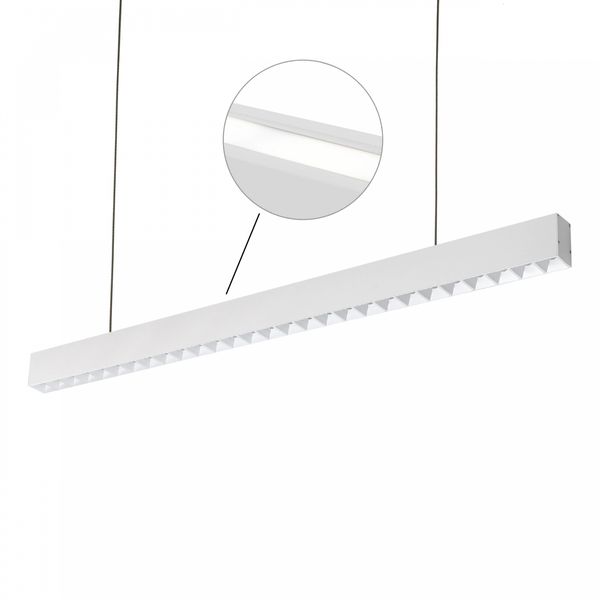 ALLDAY INSPIRE TWO SIDES DARK LIGHT 50DEG WHITE 940 63W 230V 1680MM WHITE image 1