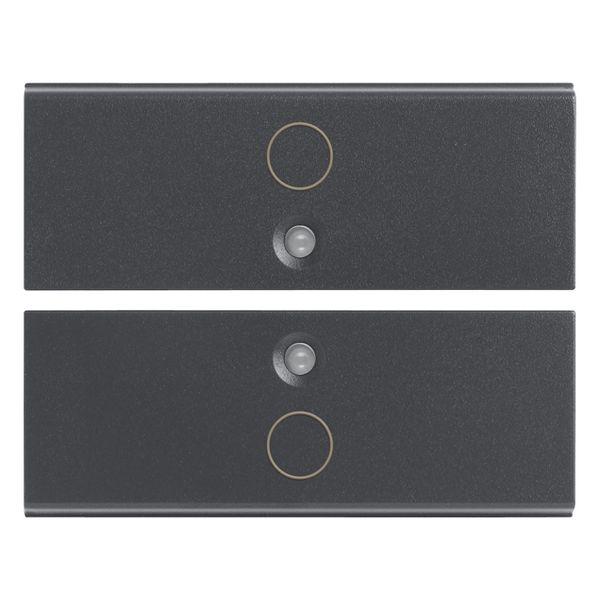 Two half-buttons 2M O symbol grey image 1