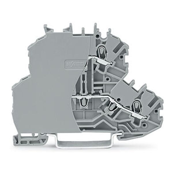 2000-2201/099-000 Double-deck terminal block; Through/through terminal block; with end plate image 1