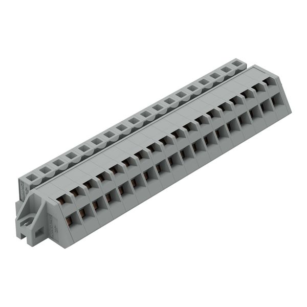 1-conductor female connector, angled CAGE CLAMP® 2.5 mm² gray image 1