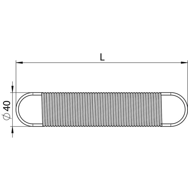 VH-F100VA Tension spring, length=200+300, F=100N image 2