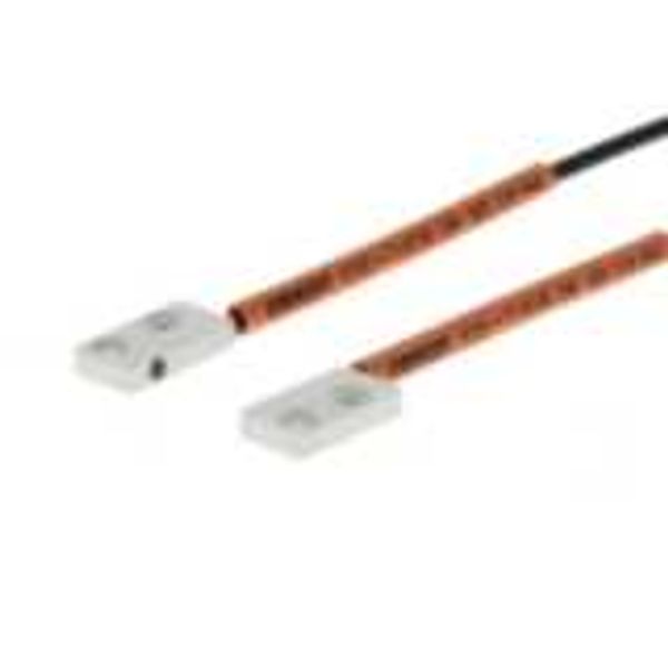 Fiber optic sensor head, through-beam, square, side-view, R1 flexible image 1