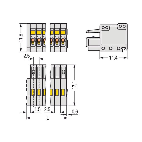 1-conductor female plug;100% protected against mismating;0.5 mm²;light image 2