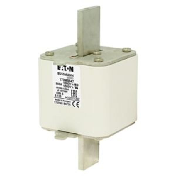 Fuse-link, high speed, 800 A, AC 1000 V, DIN 3, 90 x 75 x 150 mm, aR, DIN, IEC, single indicator image 4