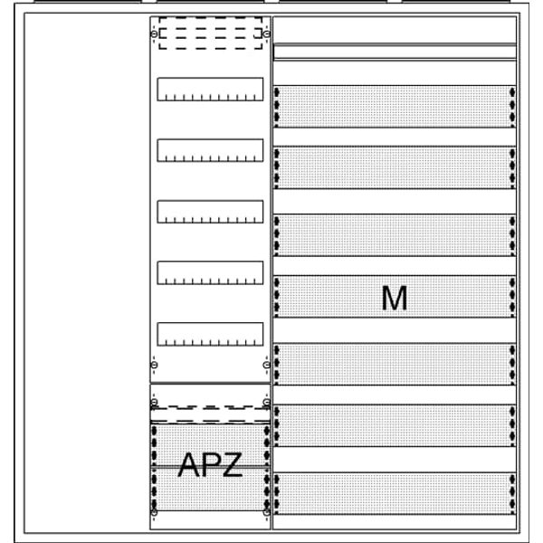 AA47A1AMM Meter board, Field width: 4, Rows: 57, 1100 mm x 1050 mm x 215 mm, Isolated (Class II), IP31 image 25