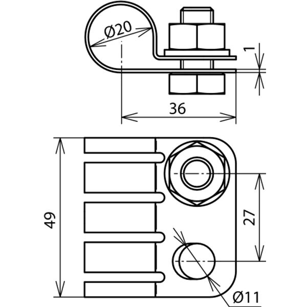 EB terminal element StSt f. HVI long Conductor D 20/23mm image 2