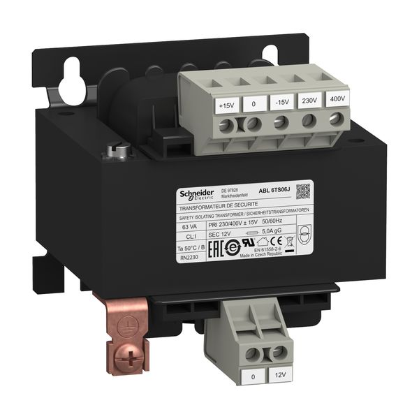 voltage transformer - 230..400 V - 1 x 12 V - 63 VA image 5