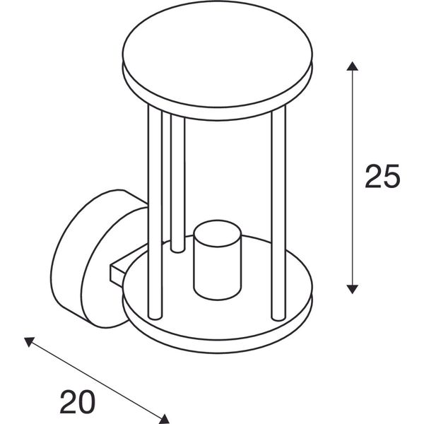 PHOTONIA wall light, round, anthracite, clear glass image 2