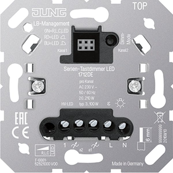 2-gang dimmer insert LED 1712DE image 1