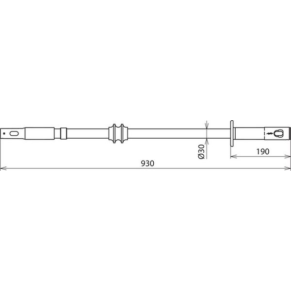 Insulating stick up to 36kV 50Hz D 30mm L 930mm w. plug-in coupling image 2
