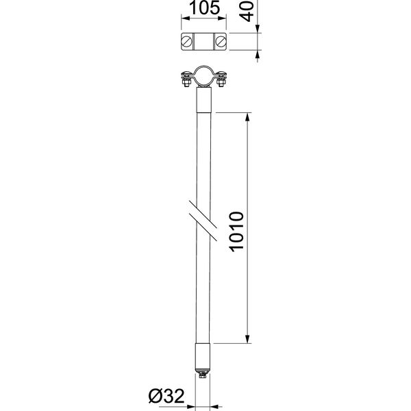 isFang TS-S 1000 isFang support for rope mounting 1000mm image 2