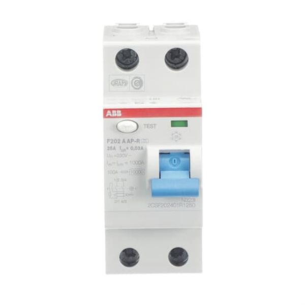 F202 A-25/0.03 AP-R Residual Current Circuit Breaker 2P A type 30 mA image 9