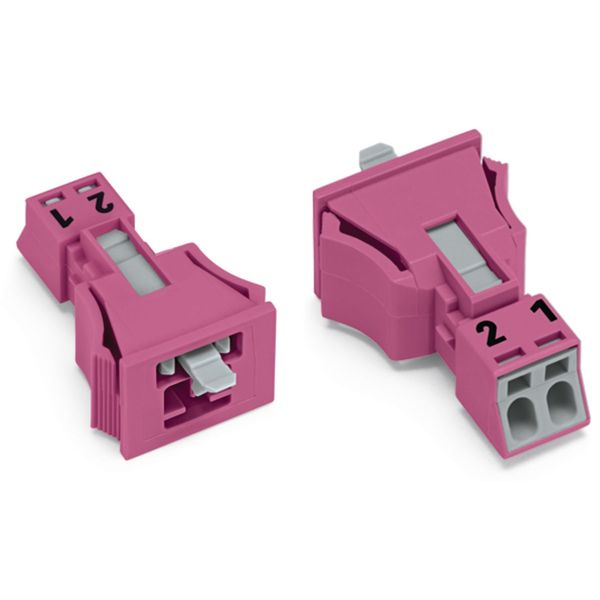 Snap-in plug 2-pole Cod. B pink image 1