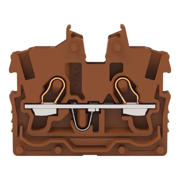 2050-321/000-014 2-conductor miniature through terminal block; with operating slots; 1 mm² image 1