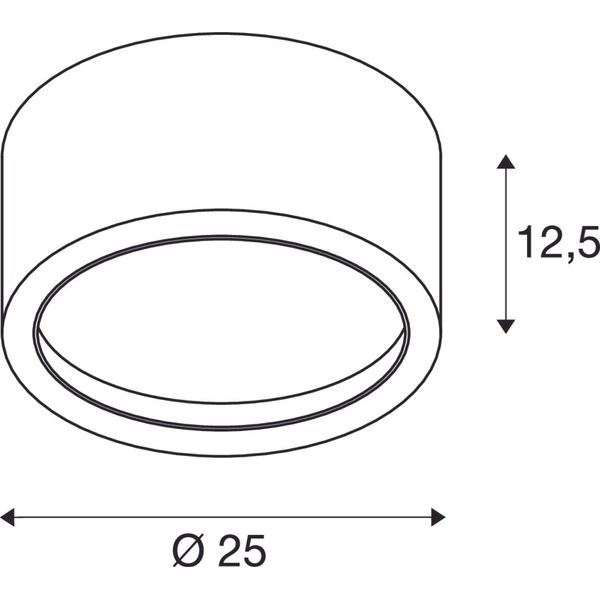 PL 48 LED, 21W, 3000K, 1800lm, round steel/alu, white image 2