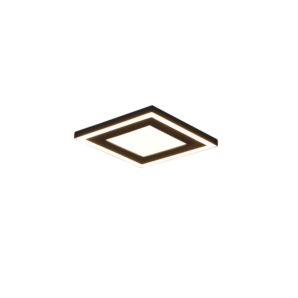 Carus LED ceiling lamp 20x20 cm matt black image 1