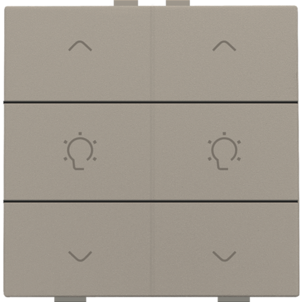 Double dimming control for Niko Home Control, bronze coated image 1