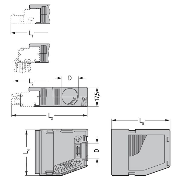 Strain relief housing orange image 3