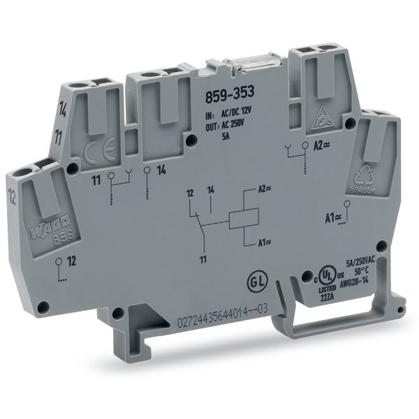 Relay module Nominal input voltage: 24 V AC/DC 1 changeover contact gr image 8