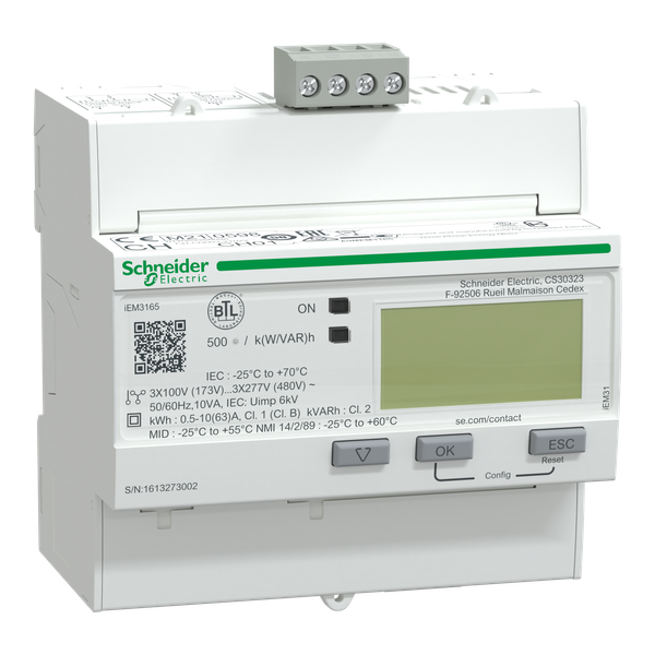 iEM3165 energy meter - 63 A - BACnet - 1 digital I - 1 digital O - multi-tariff - MID image 6