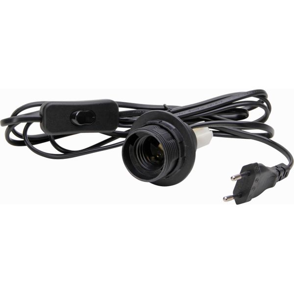 Lamph.E27+europlug cable bl. image 1