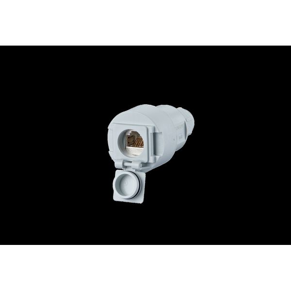 E-DAT Industry IP67 V6 cable coupler, 1 port Cat.6A - E-DAT modul image 2