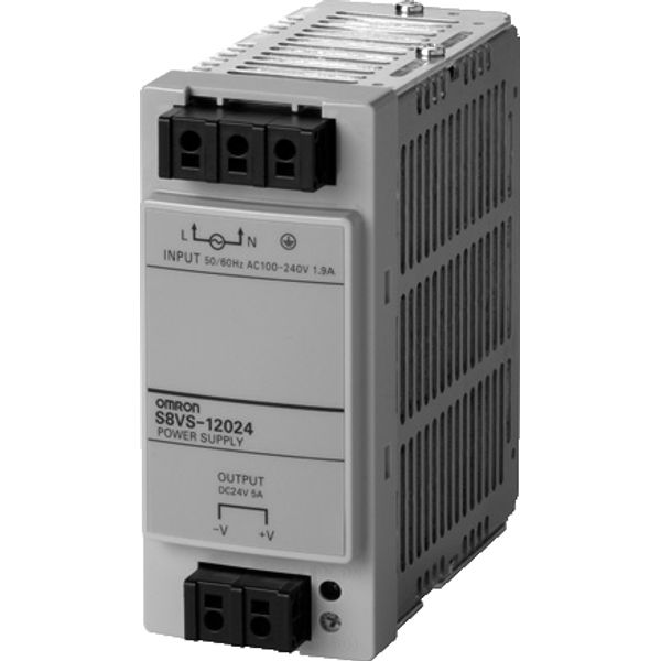 Power supply, 120 W, 100-240 VAC input, 24 VDC, 5 A output, DIN rail m image 3