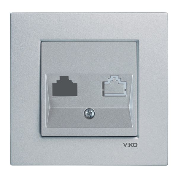 Novella-Trenda Silver One Gang Data Socket (CAT5) image 1