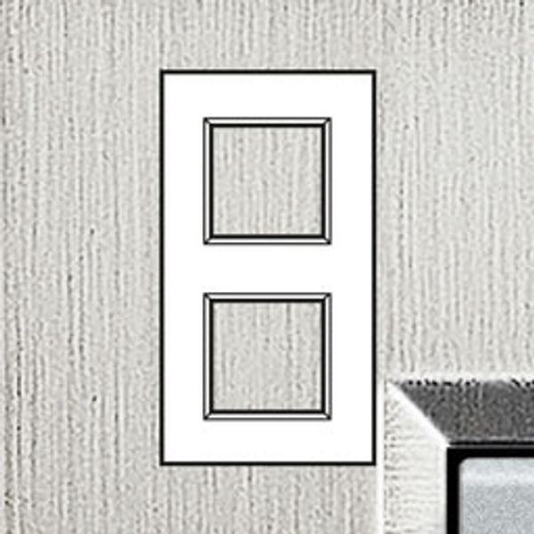 LL - COVER PLATE 2X2P 71MM BRUSHED STEEL image 1