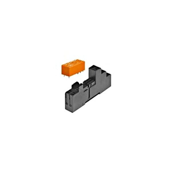 SET: PCB Relay, 2 CO, 8A, 230VAC, 5mm and Socket image 1