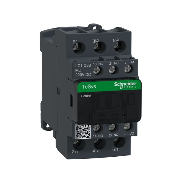 TeSys Deca contactor , 3P(3 NO) , AC-3/AC-3e , = 440V, 38 A , 220V DC standard coil image 5