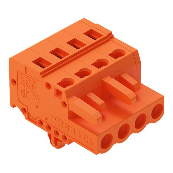 1-conductor female connector CAGE CLAMP® 2.5 mm² orange image 1