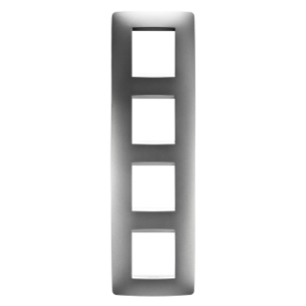 ONE INTERNATIONAL PLATE - IN PAINTED TECHNOPOLYMER - 2+2+2+2 MODULES VERTICAL - TITANIUM - CHORUSMART image 1