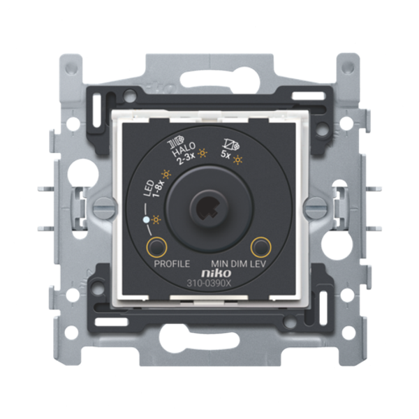 Base for universal rotary dimmer with PLC interference suppression 3 – 300 W, 2 wire image 1