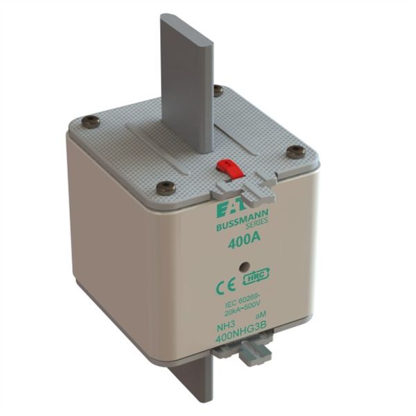 Fuse-link, low voltage, 400 A, AC 500 V, NH3, aM, IEC, dual indicator image 3