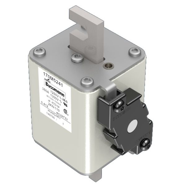 Fuse-link, high speed, 350 A, AC 1250 V, size 2, 61 x 77 x 138 mm, aR, DIN, IEC, single indicator image 2