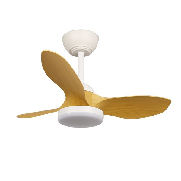 Stel Mini S White+Wood Dim LED DC Ceiling Fan CCT 20W 1900Lm image 1