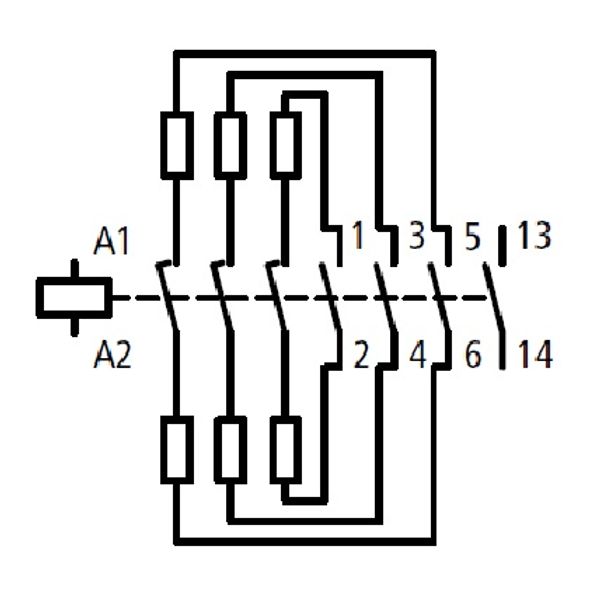 Capacitor switching Contactor 50 kVAr, 1 NO, coil 230VAC image 3