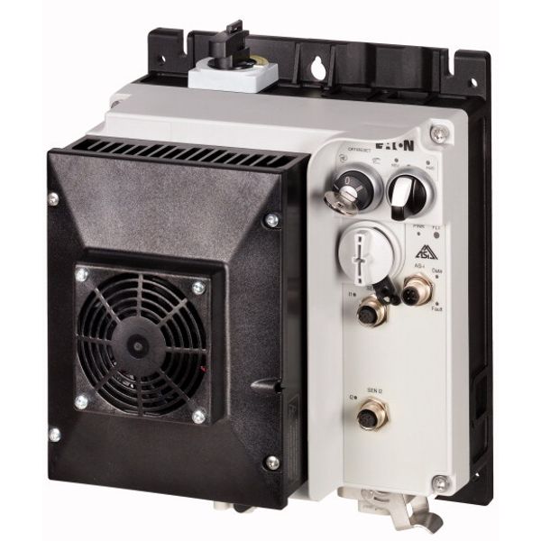 Speed controllers, 8.5 A, 4 kW, Sensor input 4, 400/480 V AC, AS-Interface®, S-7.4 for 31 modules, HAN Q4/2, with manual override switch, with fan image 3